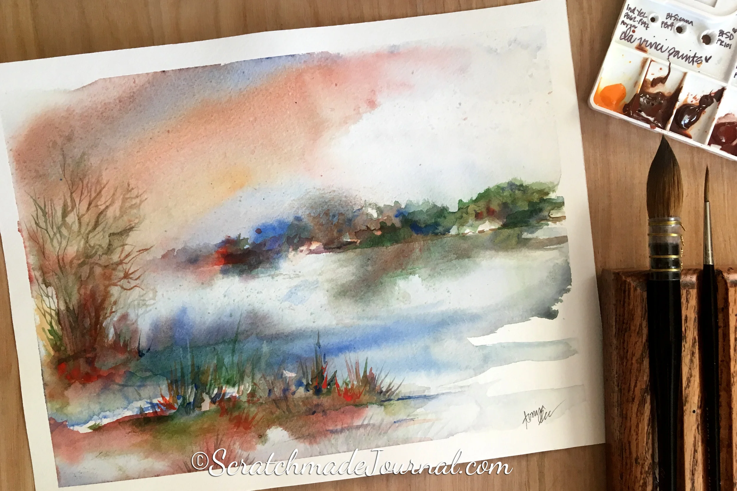 8 Color Watercolor Palette Scratchmade Journal