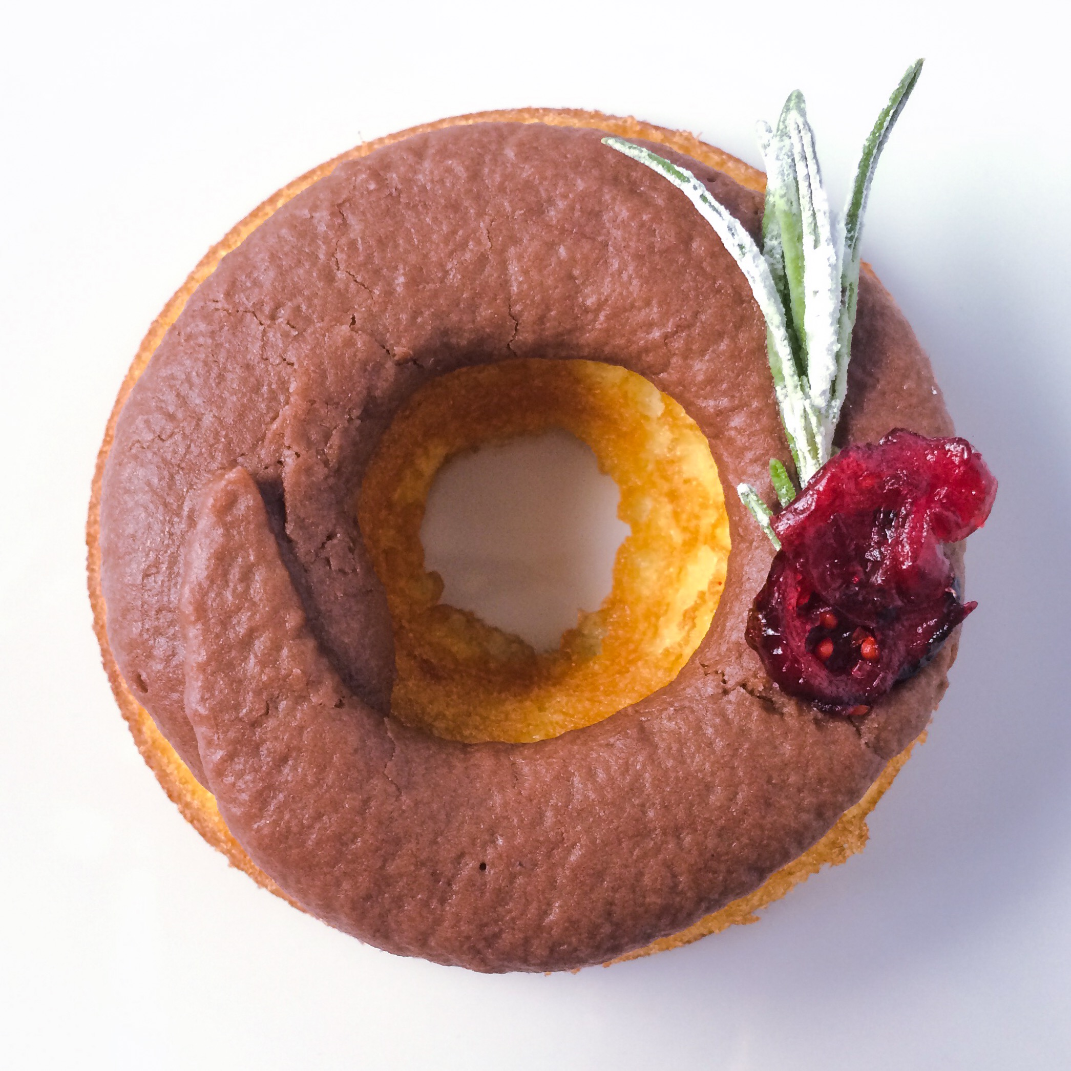 Yellow Cake Donut with Chocolate Buttercream