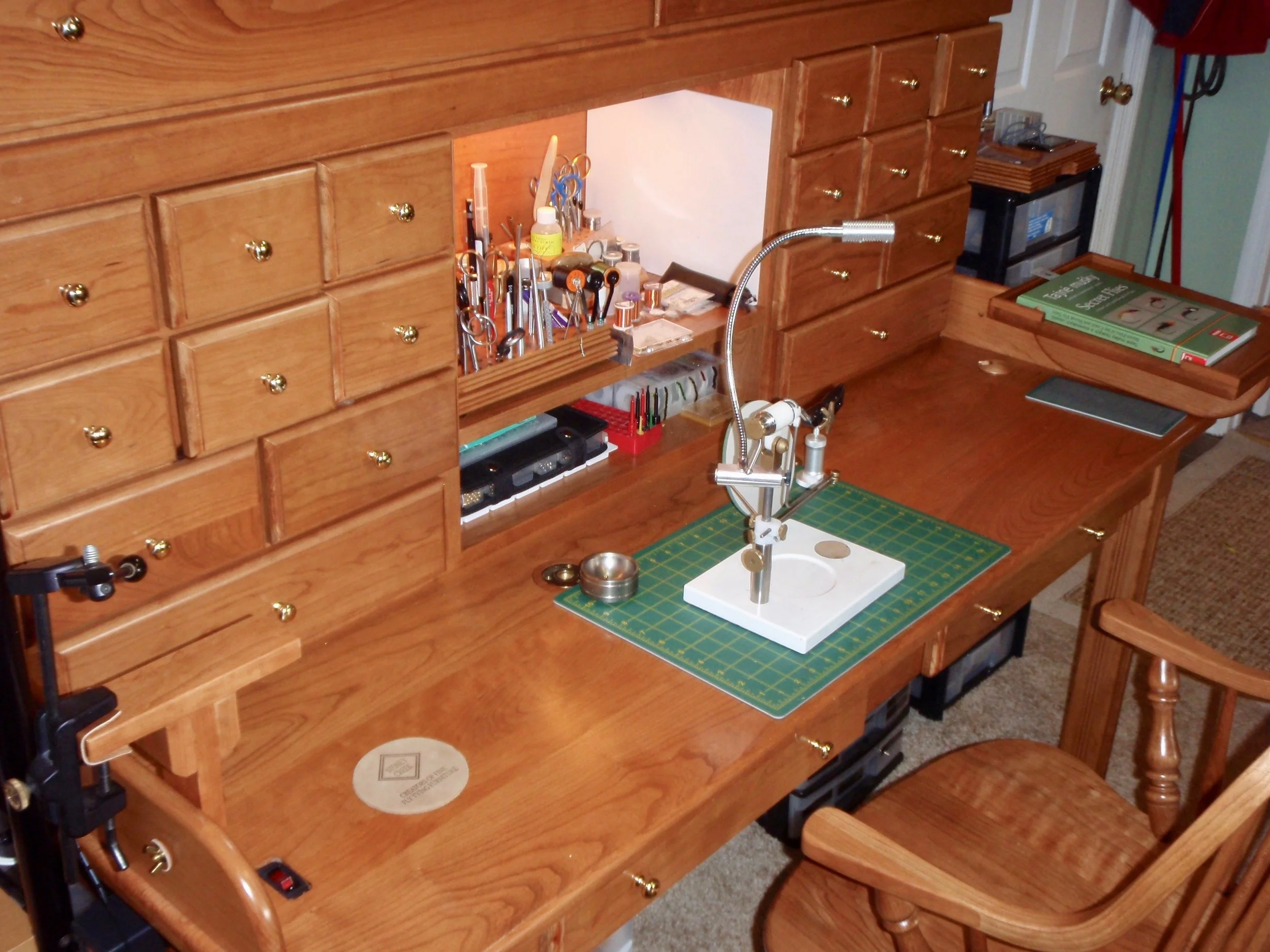 Having a well organized, well lit work area will make you a better fly tier.