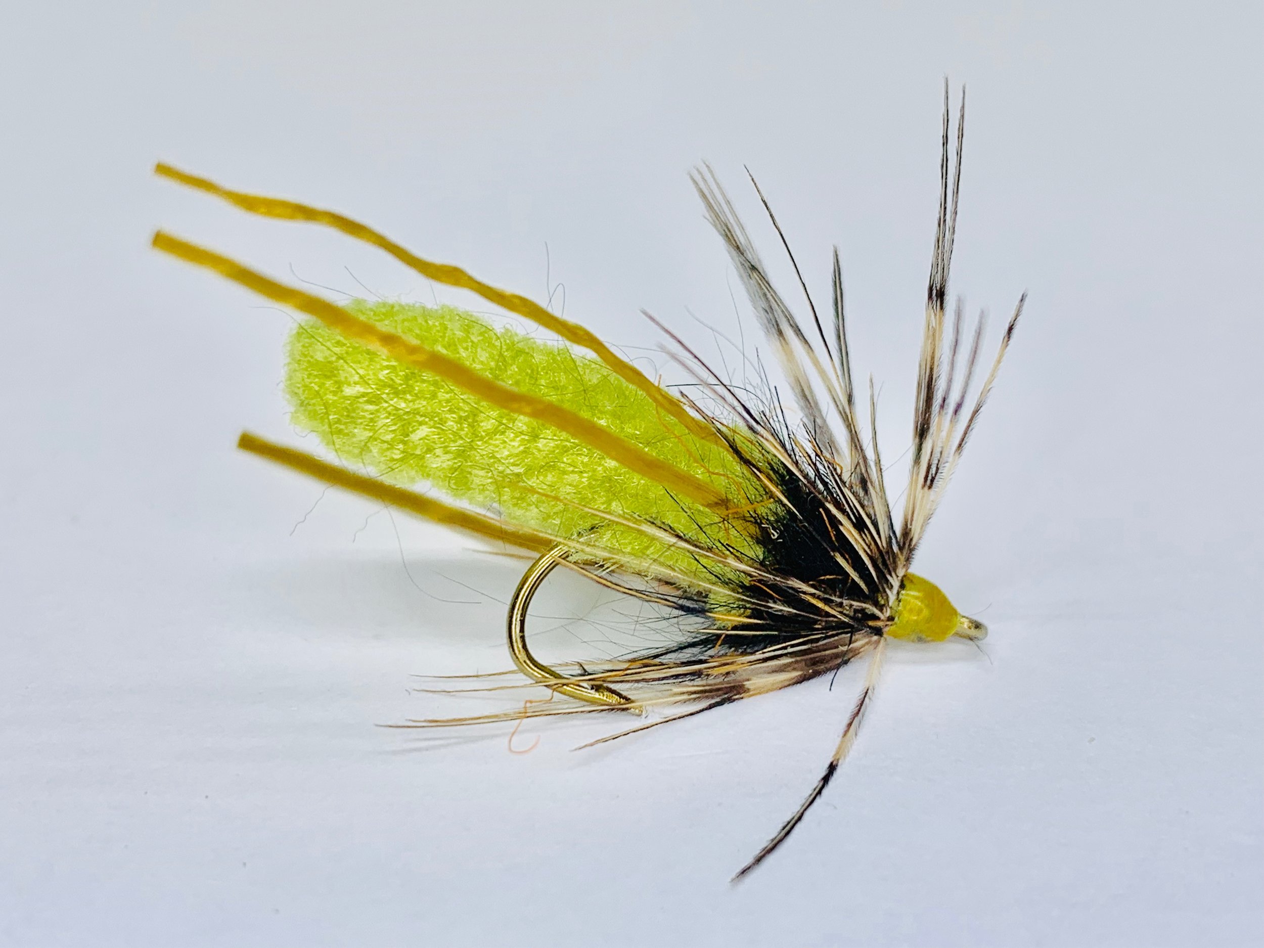 Mop Flies size 10 Hook, 6 Pack Brown Goldhead  Mop Fishing Flies 