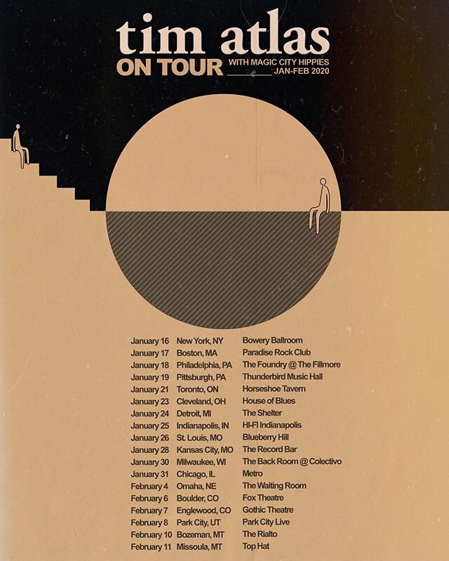 *#GIVEAWAY* We’re giving away two tickets + a free poster (designed by me) for each city listed on this upcoming tour w/ @magiccityhippies. All you have to do is comment your city & tag the friend you’d take for a chance to win :)