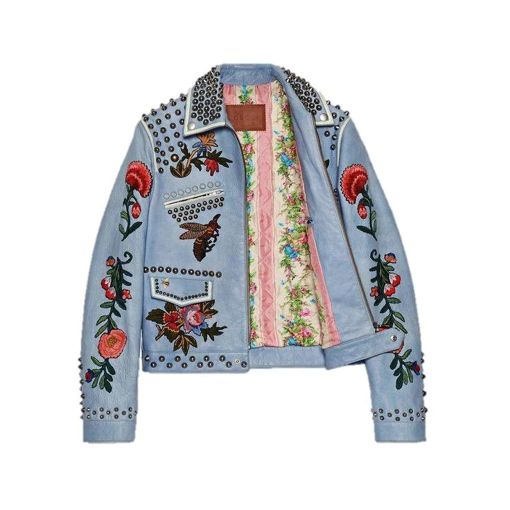  Embroidered denim jacket, GUCCI 