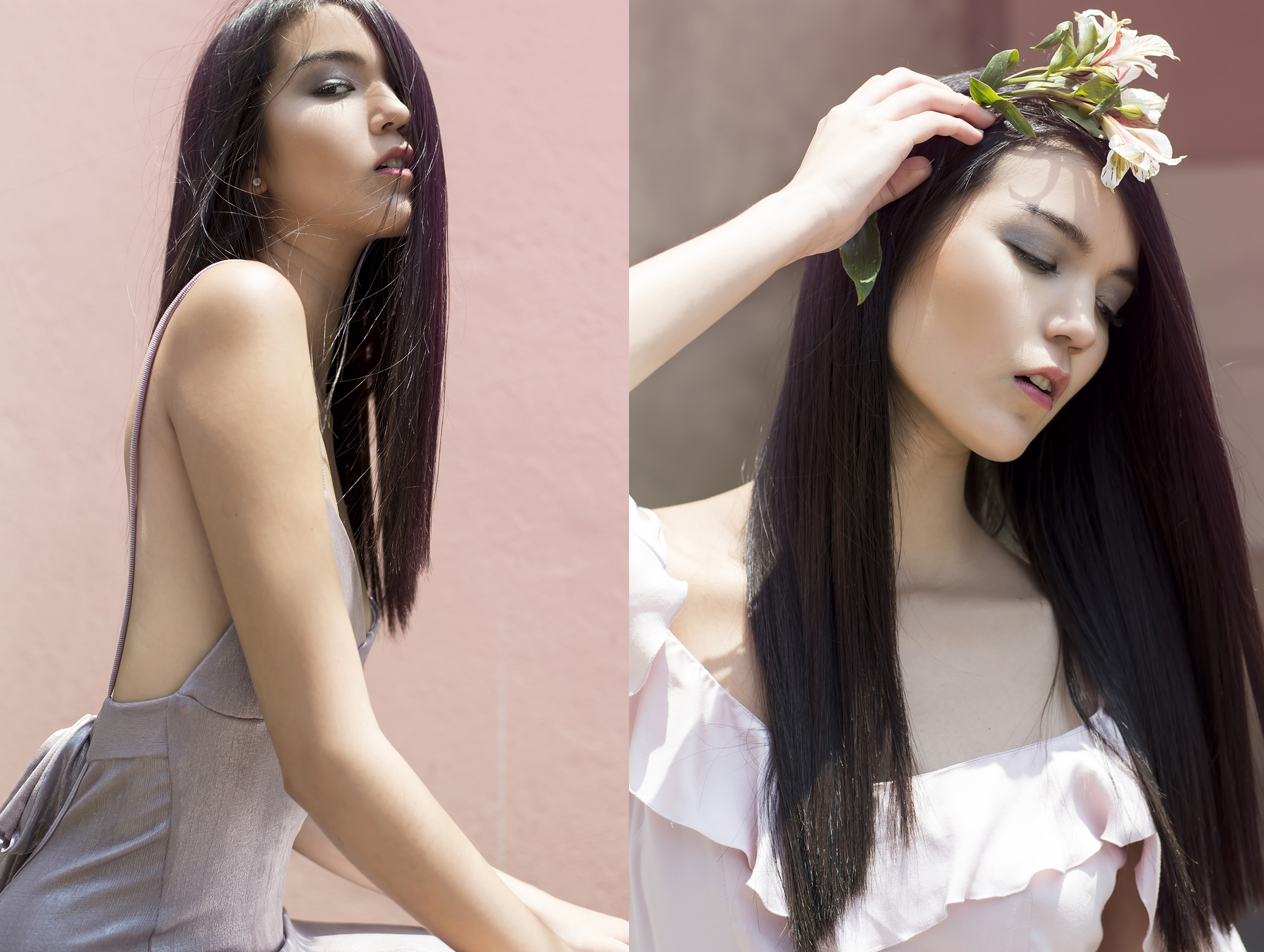 Vestido gris, COCO JOLIE. Vestido rosa, FIU FIU.