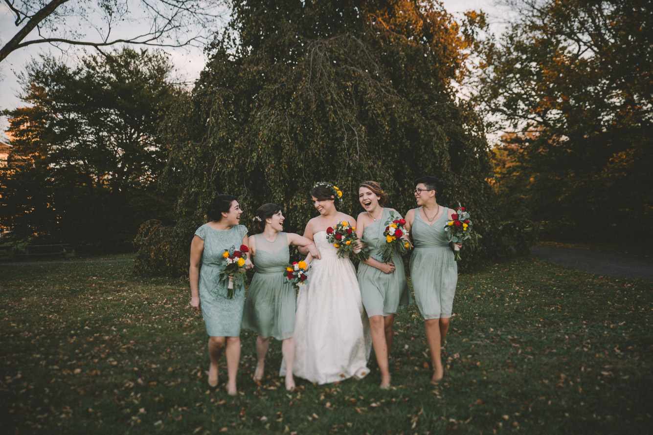 cylburn arboretum baltimore wedding bride and bridesmaids.jpg