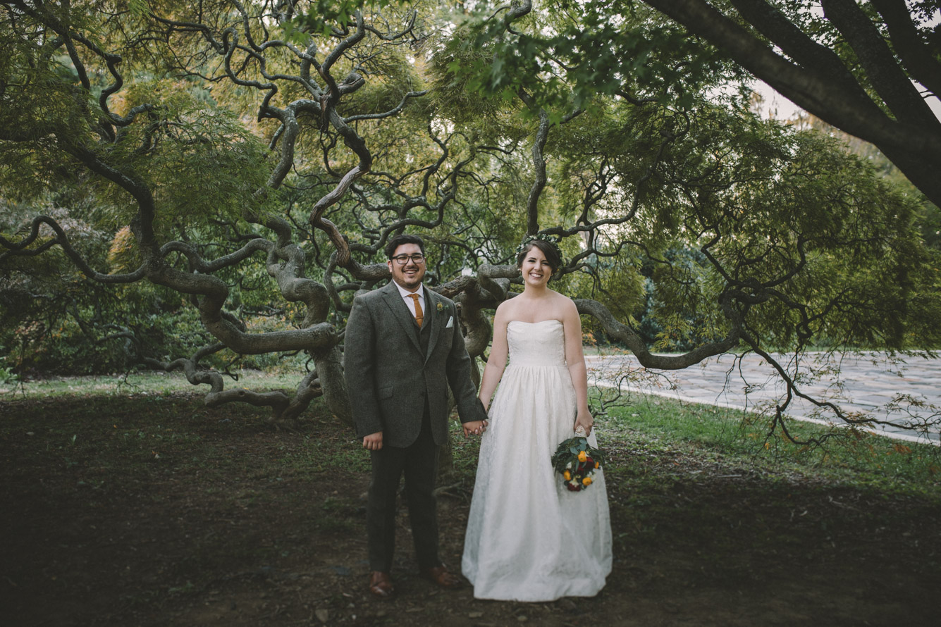 cylburn arboretum baltimore wedding cool tree bride and groom.jpg