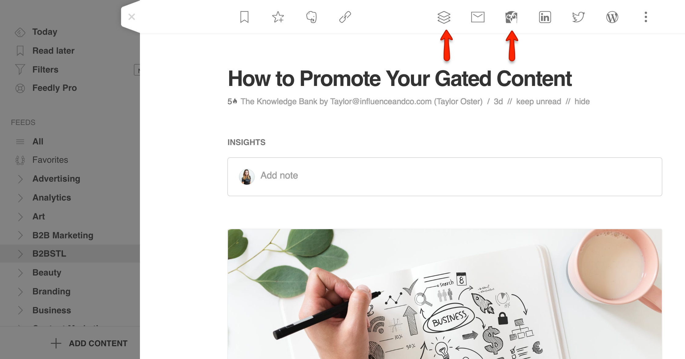 post to buffer or hootsuite from feedly marisa lather.png