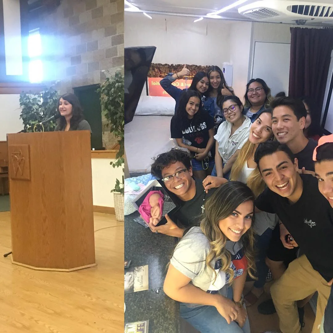 The youth at St. Paul's Catholic Church in Pomona welcomed the Stanton Mobile with open arms!