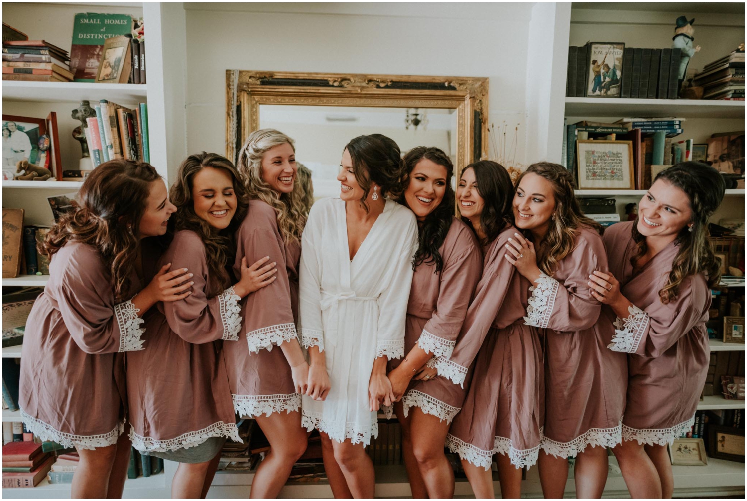  bridesmaids and the bride 