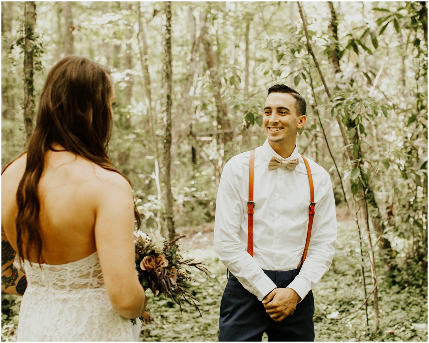  bride and groom’s first look 