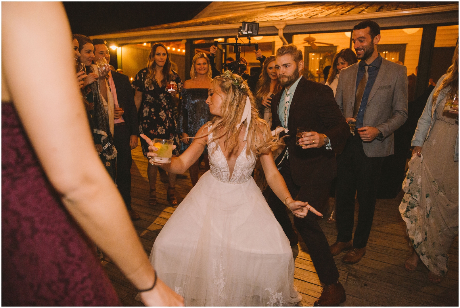  Wedding guests dancing at The Glen Venue 