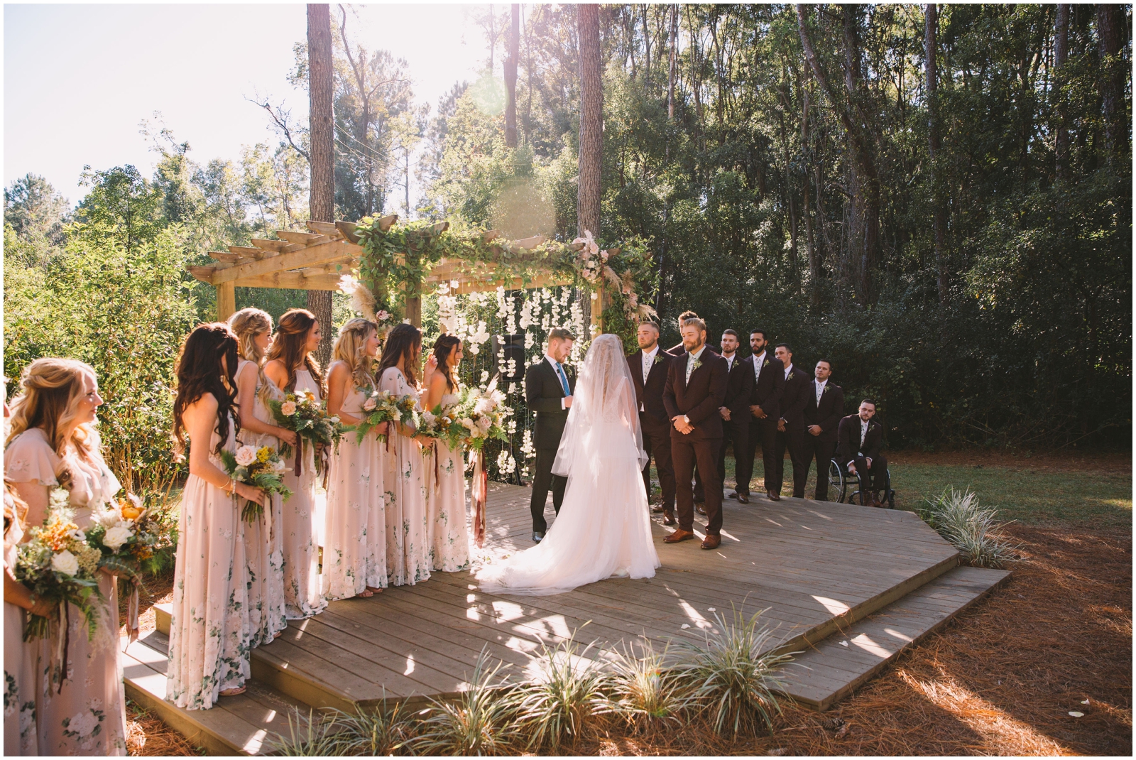  Outdoor wedding ceremony at The Glen Venue 