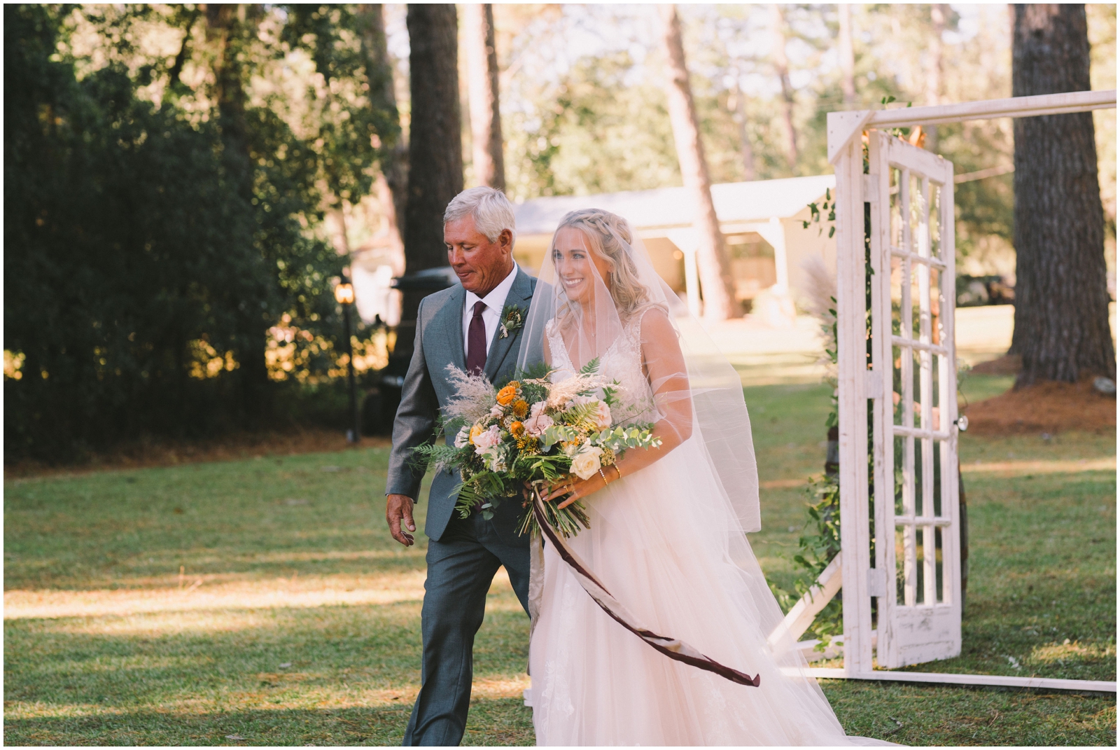  Bride walking down the aisle  