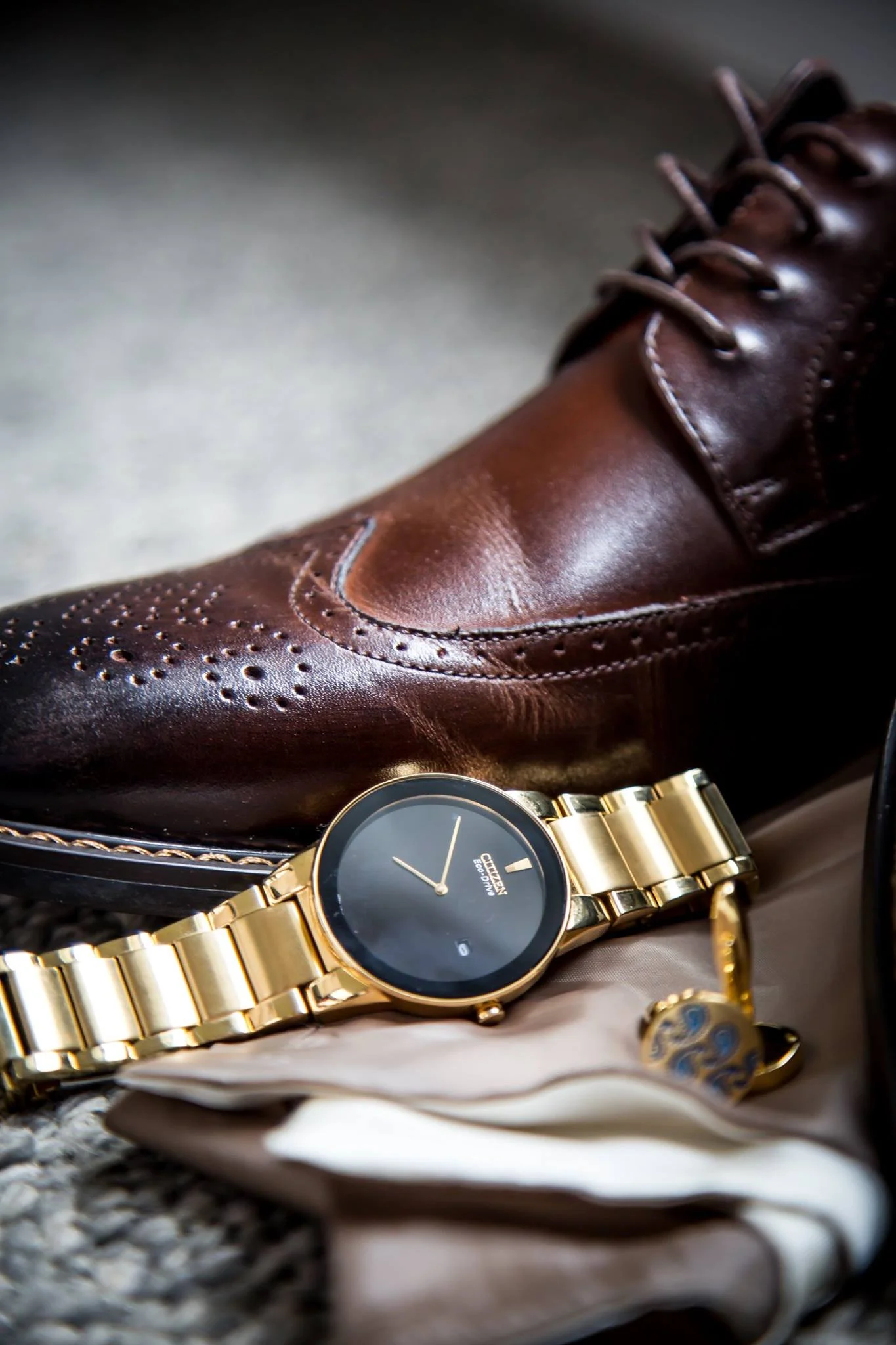  detail shot of groom’s shoes and accessories 
