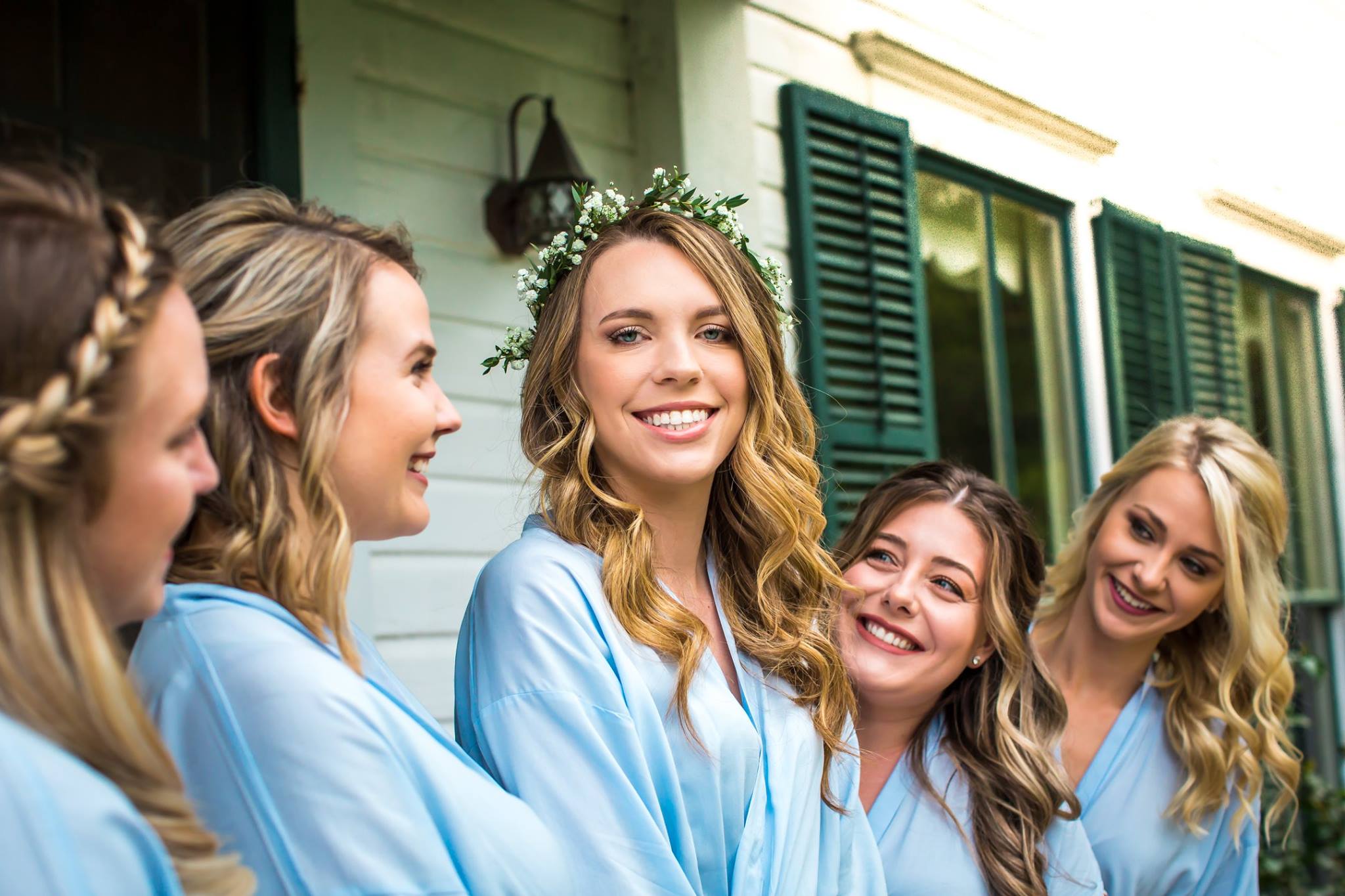  bride and her bridesmaids before her Jacksonville Wedding 
