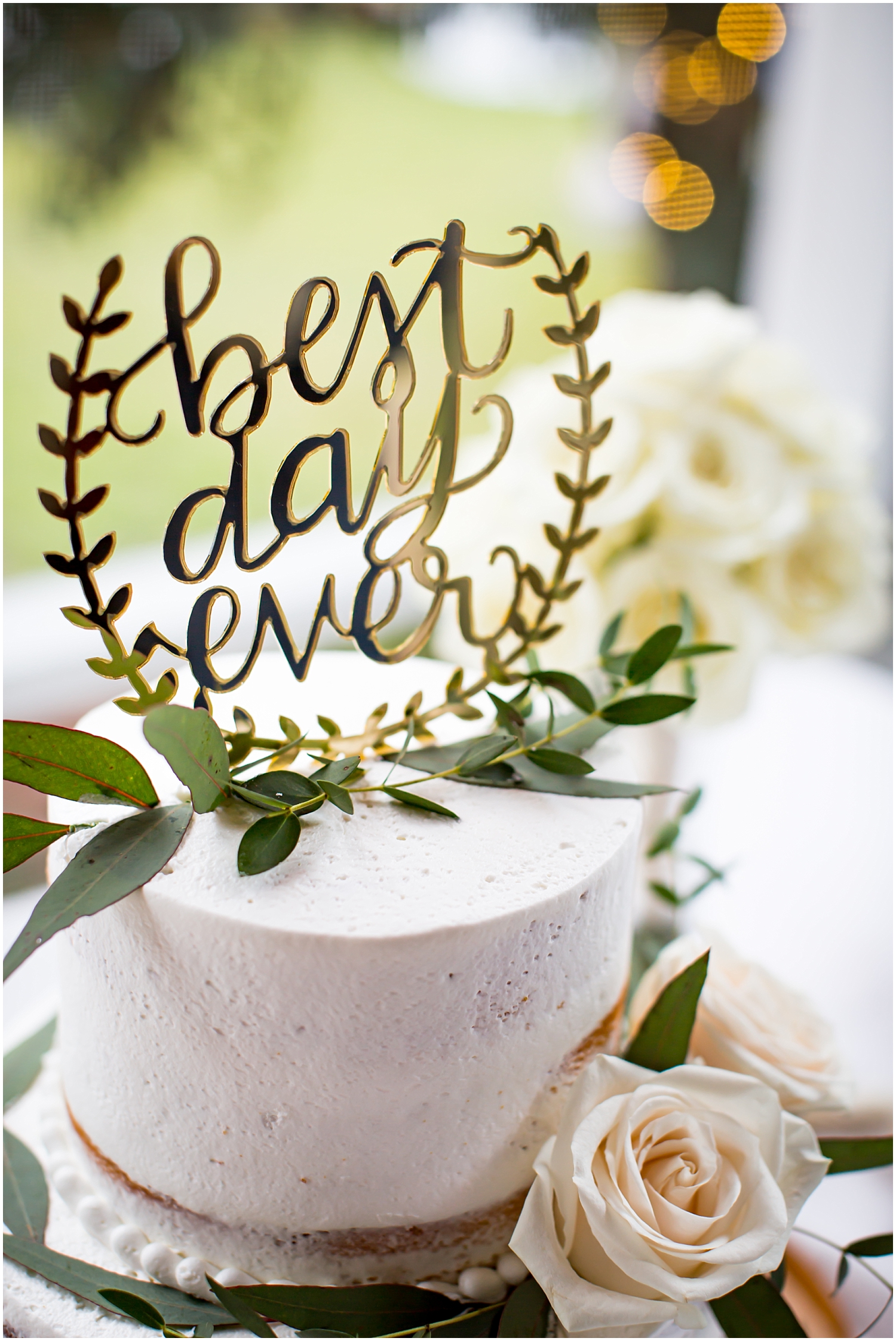  wedding cake sign “best day ever” 