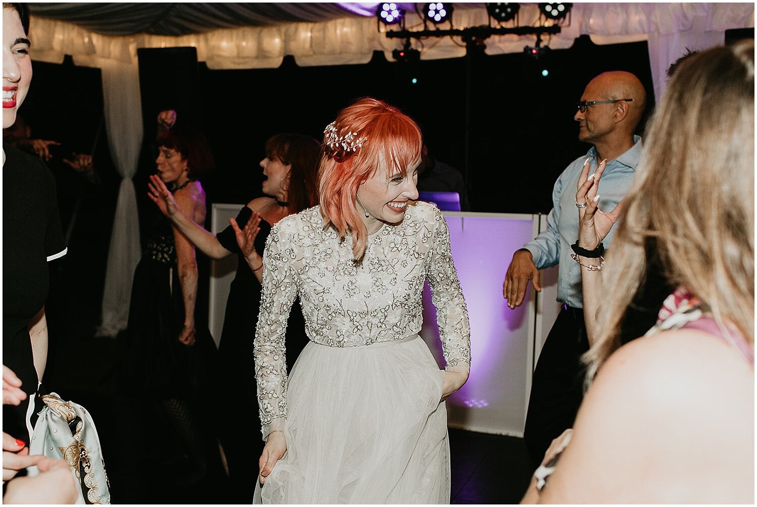  bride dancing during the wedding reception 