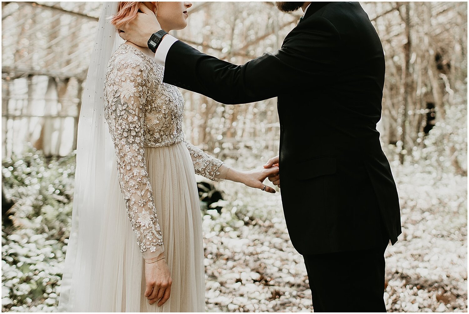  bride and groom’s first look 