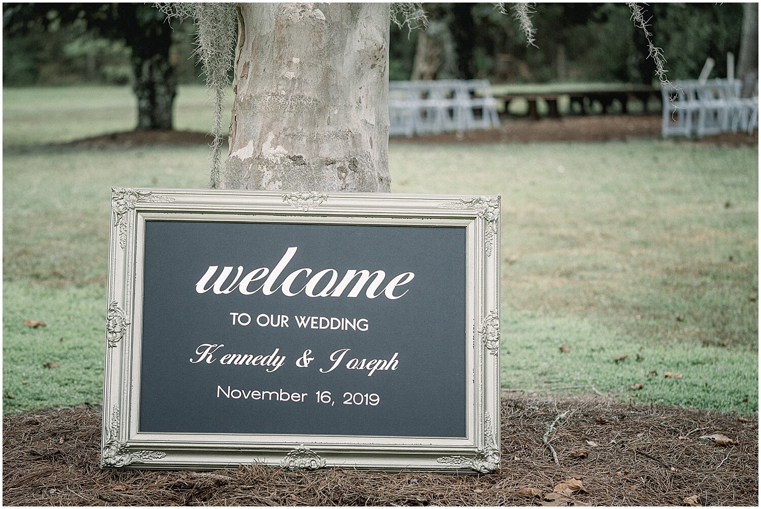  Welcome sign for wedding at The Glen Venue 