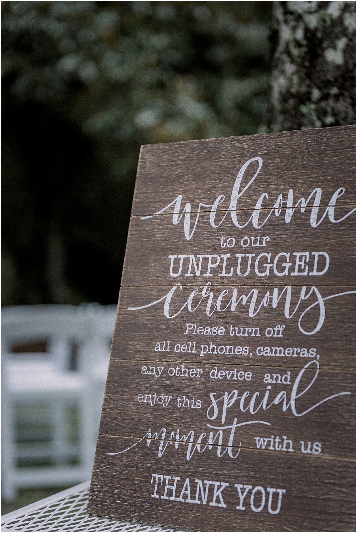  wedding sign unplugged ceremony 