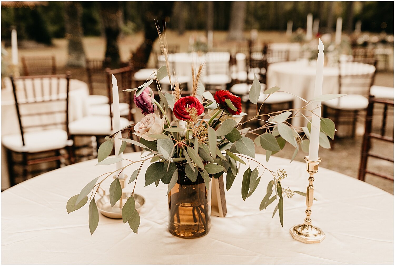  greenery and floral wedding centerpiece 