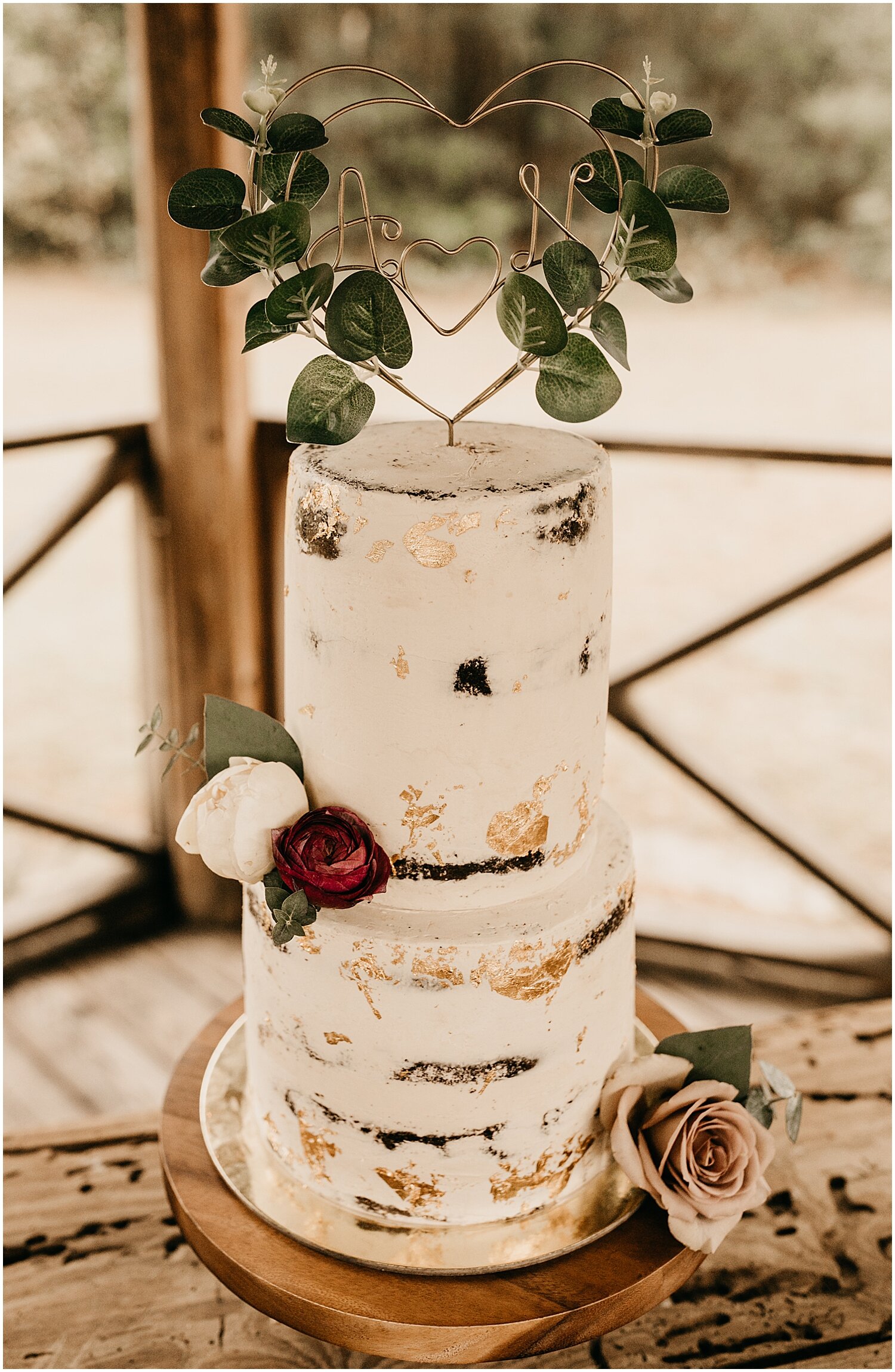  rustic wedding cake  