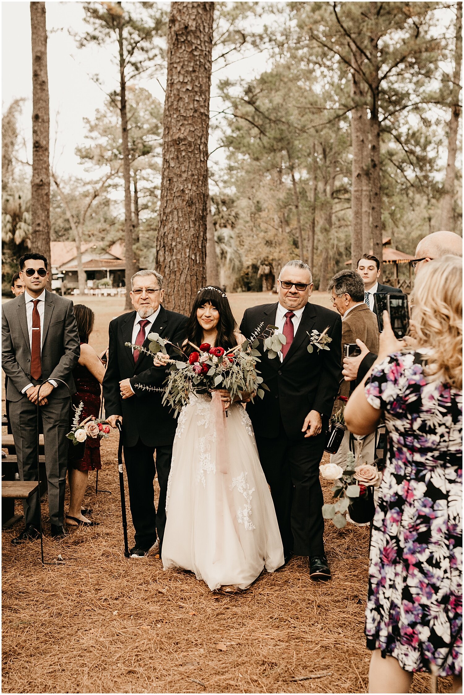  bride walking down the aisle  