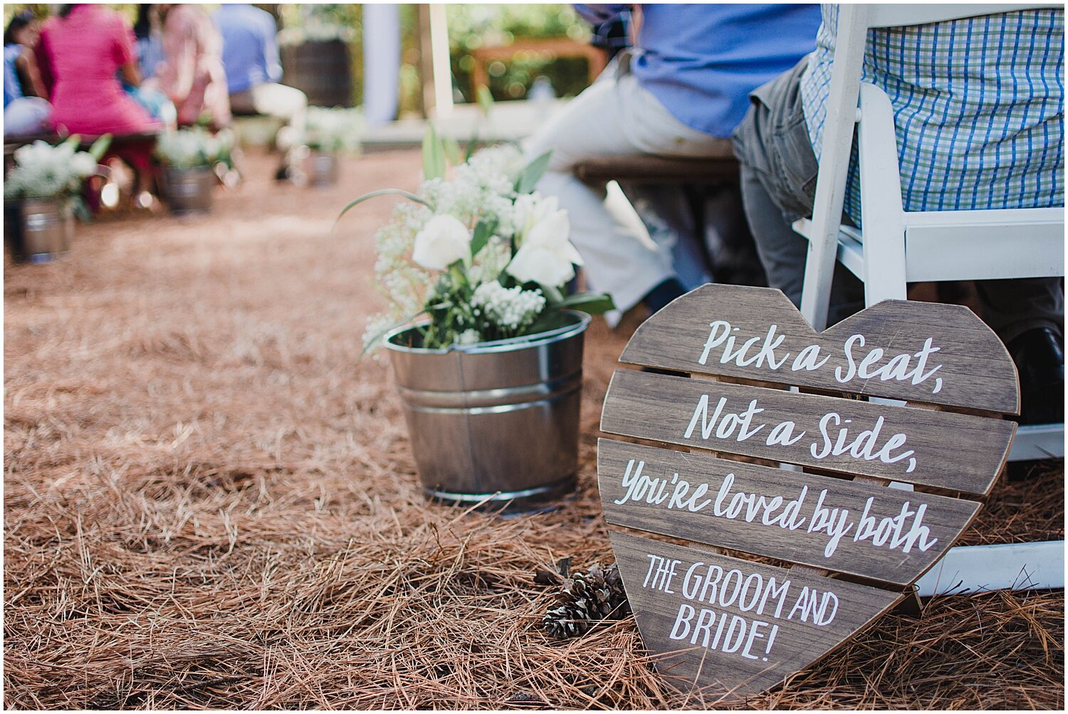  pick a seat not a side wedding sign 