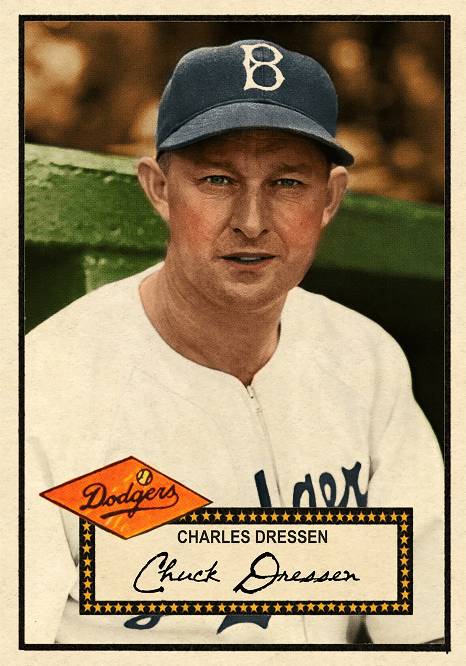 1952 BASEBALL STARS SERIES #190 CHARLES DRESSEN 3/6/17 Auction Closes at $135.50 USD - Current Poulation of 1