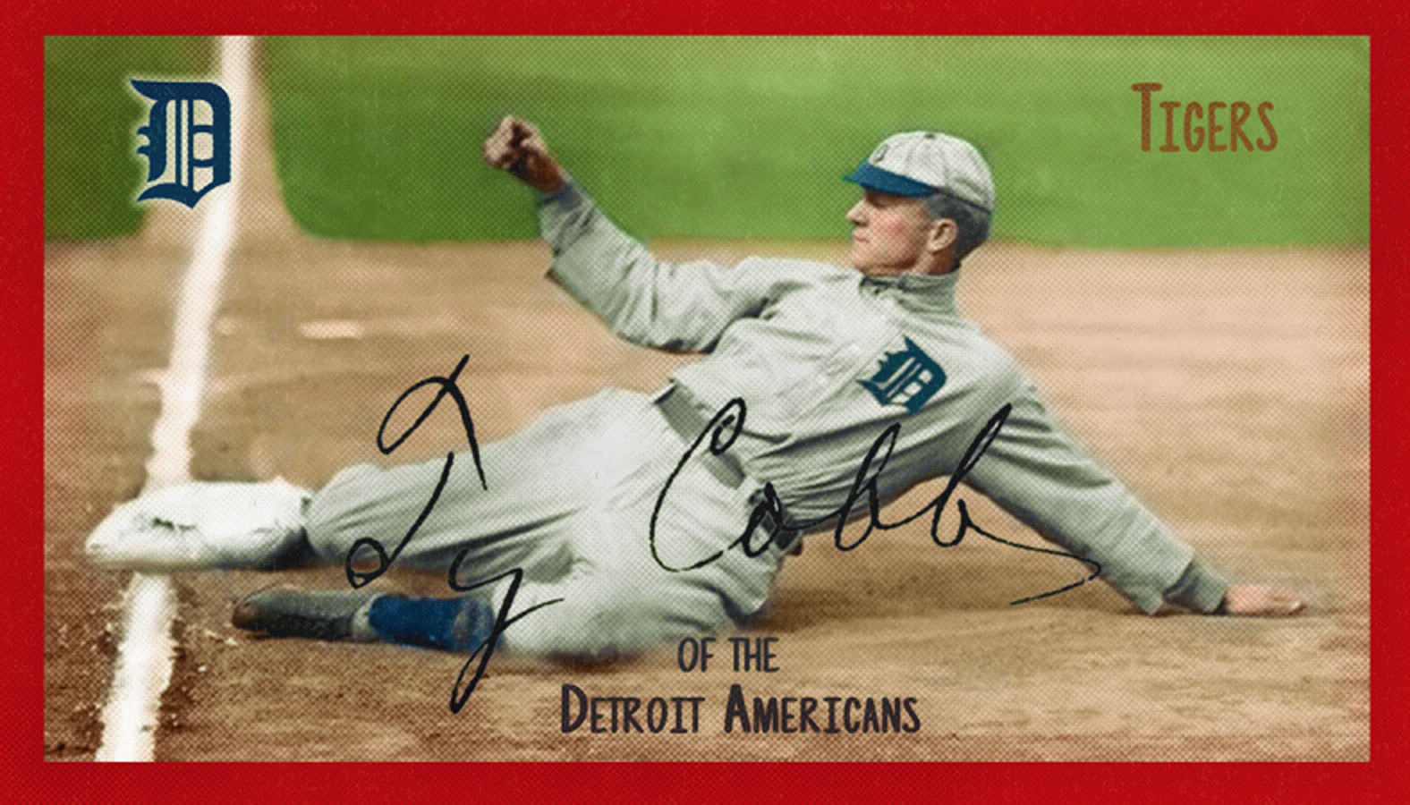 1910 BANTY RED BORDERS TY COBB (Sliding) 2016 Auction Closed at 198.50 USD - Current Population of 2
