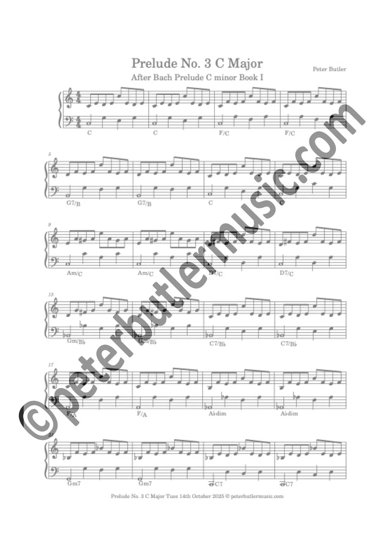 Prelude No. 3 C Major