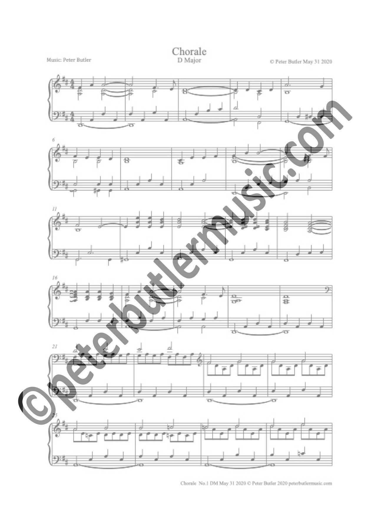 Chorale No.1 D Major 200531