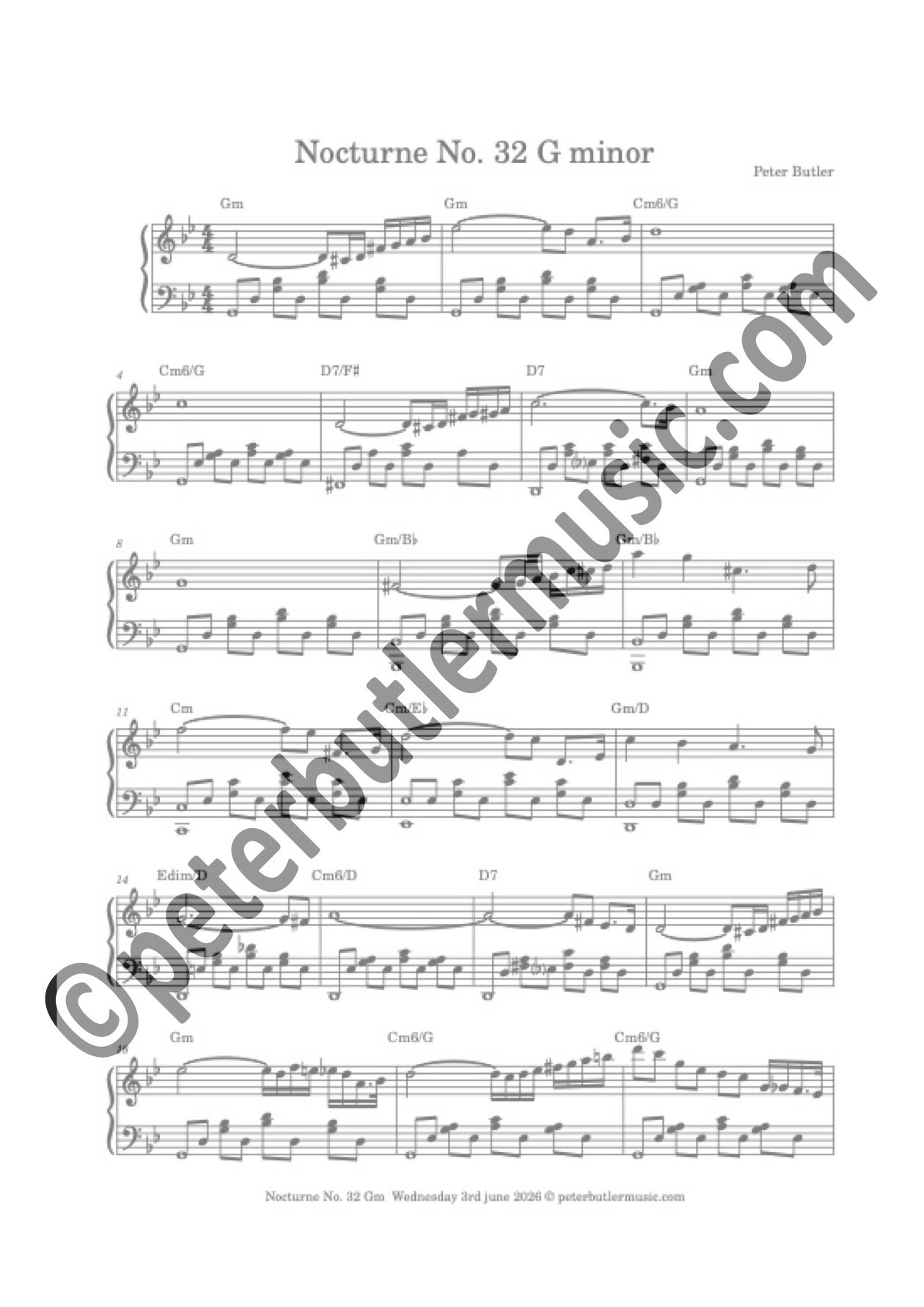 Nocturne No. 32 G minor
