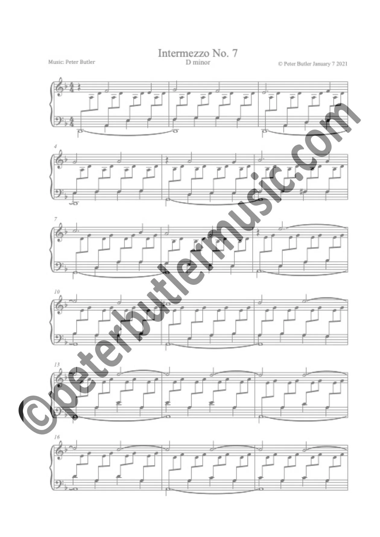 Intermezzo No. 7 D minor 210107