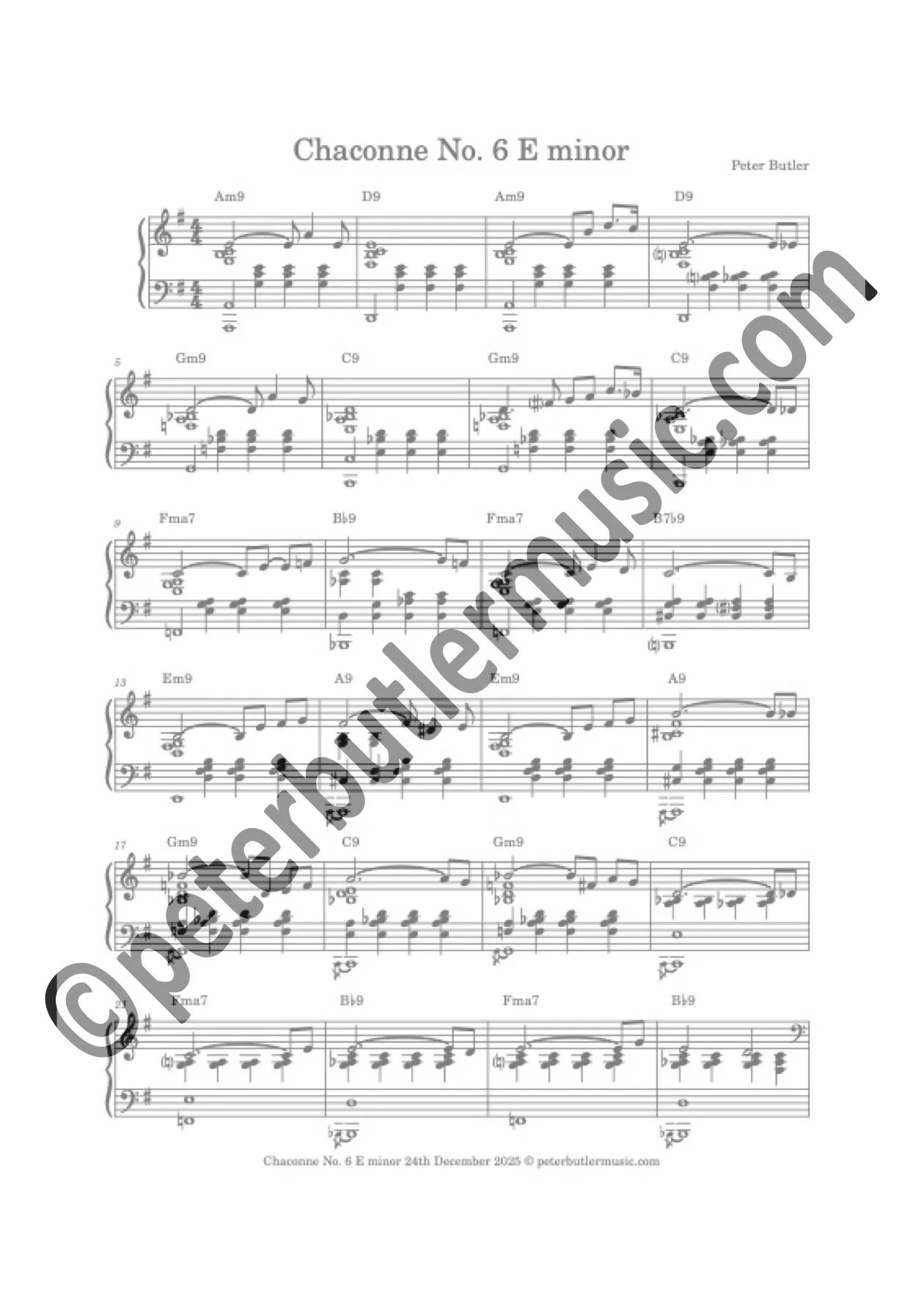 Chaconne No. 6 E Minor