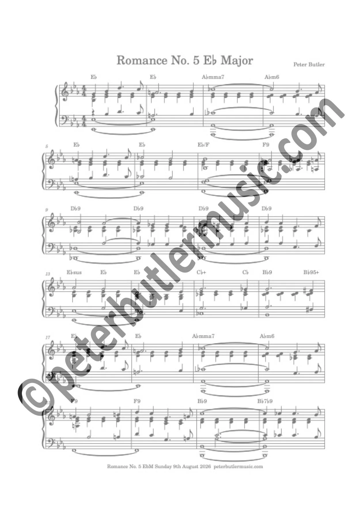 Romance No. 5 Eb Major