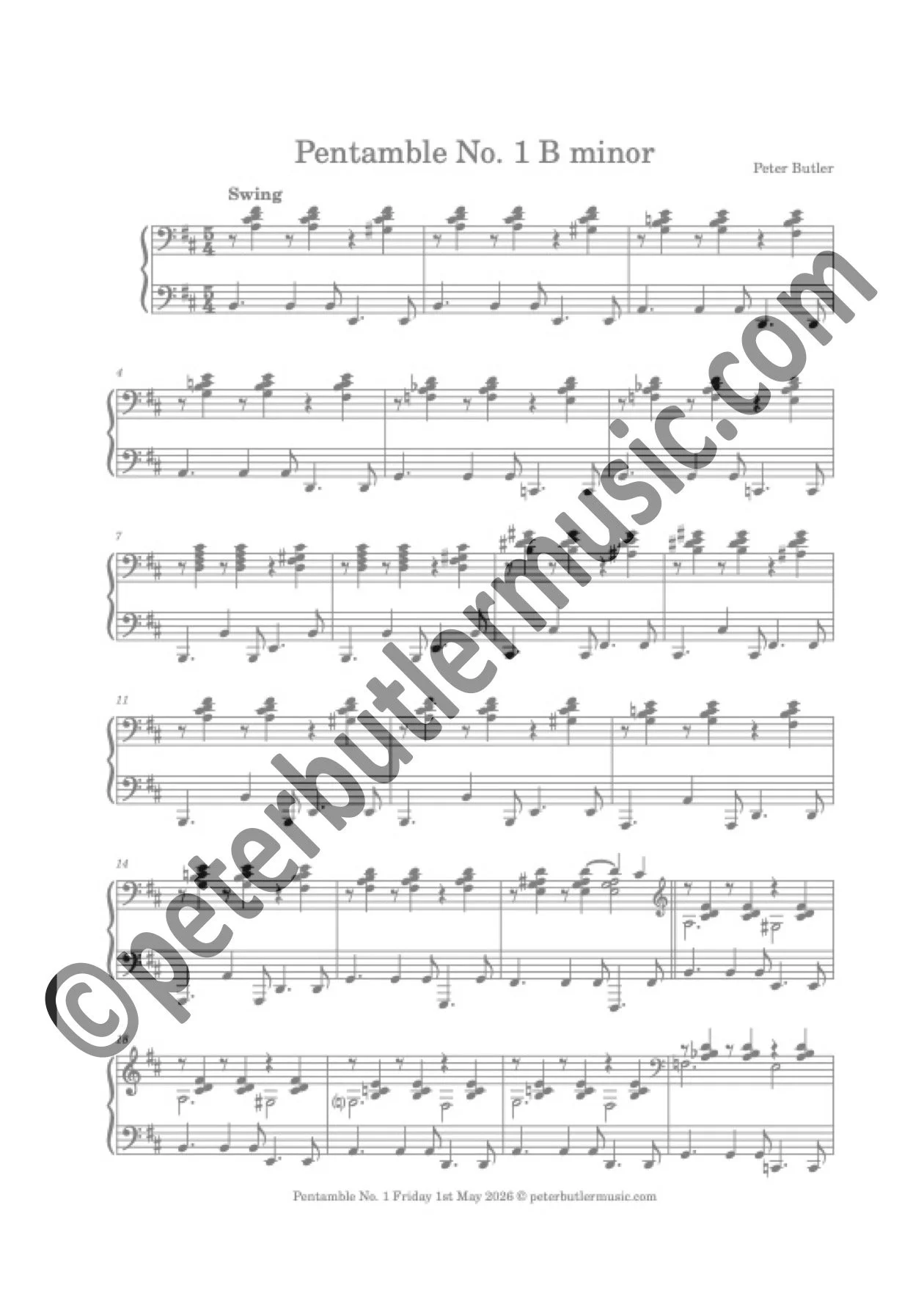 Pentamble No. 1 B minor