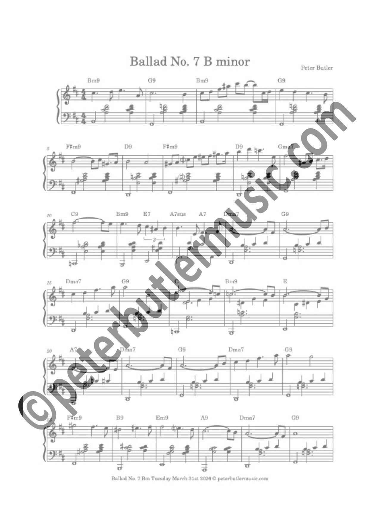 Ballad No. 7 B minor