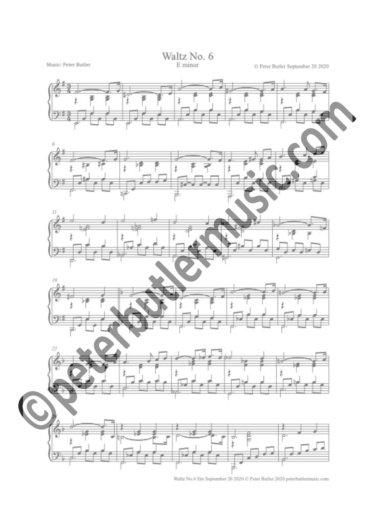 Waltz No. 6 E minor 200920