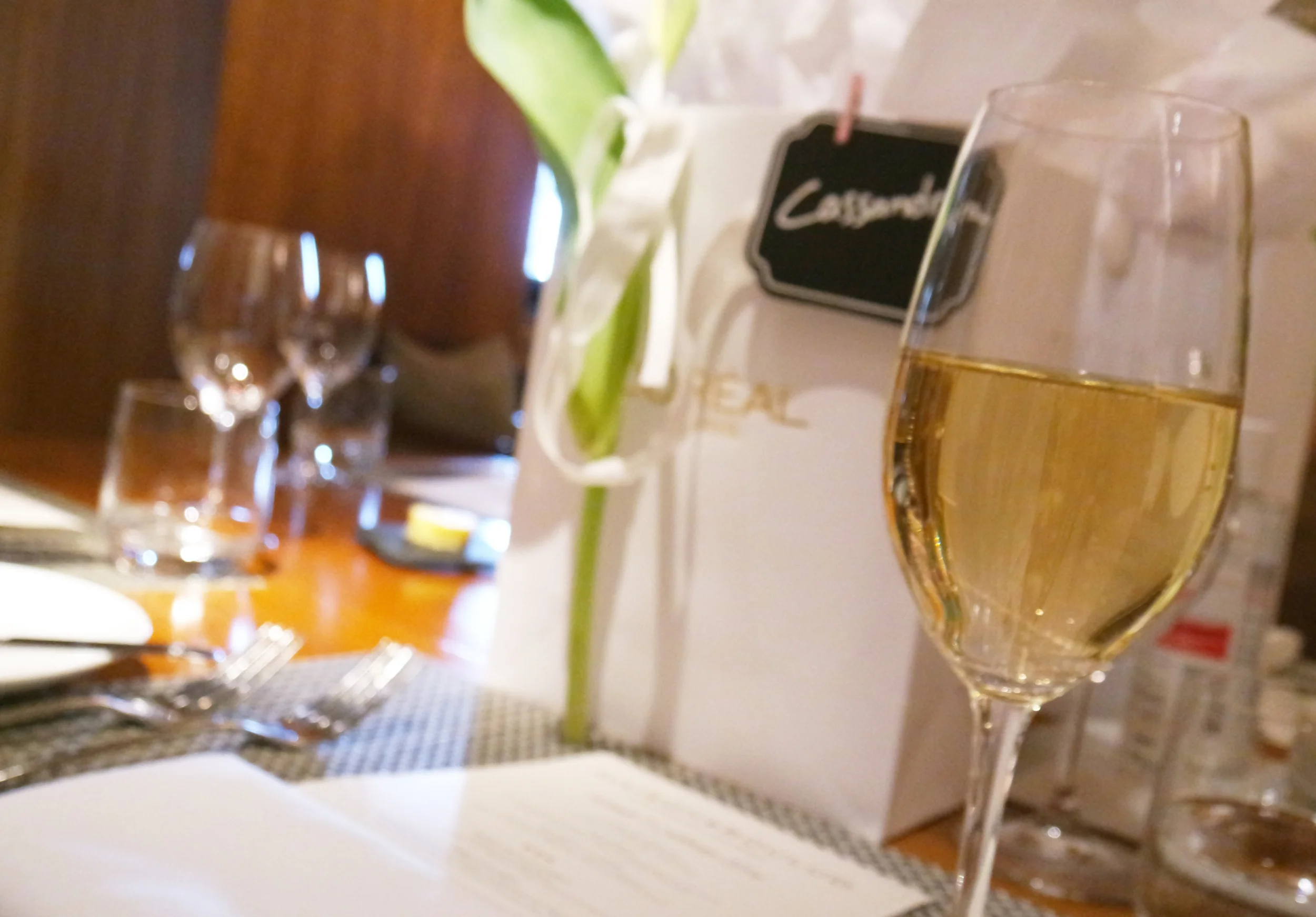 Some bubbly, with my L'Oréal Paris swag bag