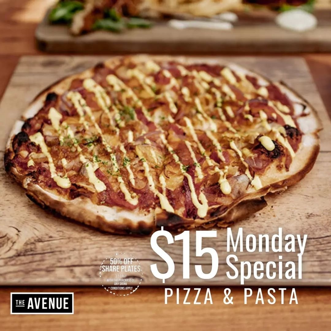 There is no better combo than Pizza &amp; Pasta just for $15? 🍕🍝

Yes, you heard it right!

Check out our Daily Specials. Head on to our website for more details!

#TheAvenue #DailySpecials #MondaySpecial