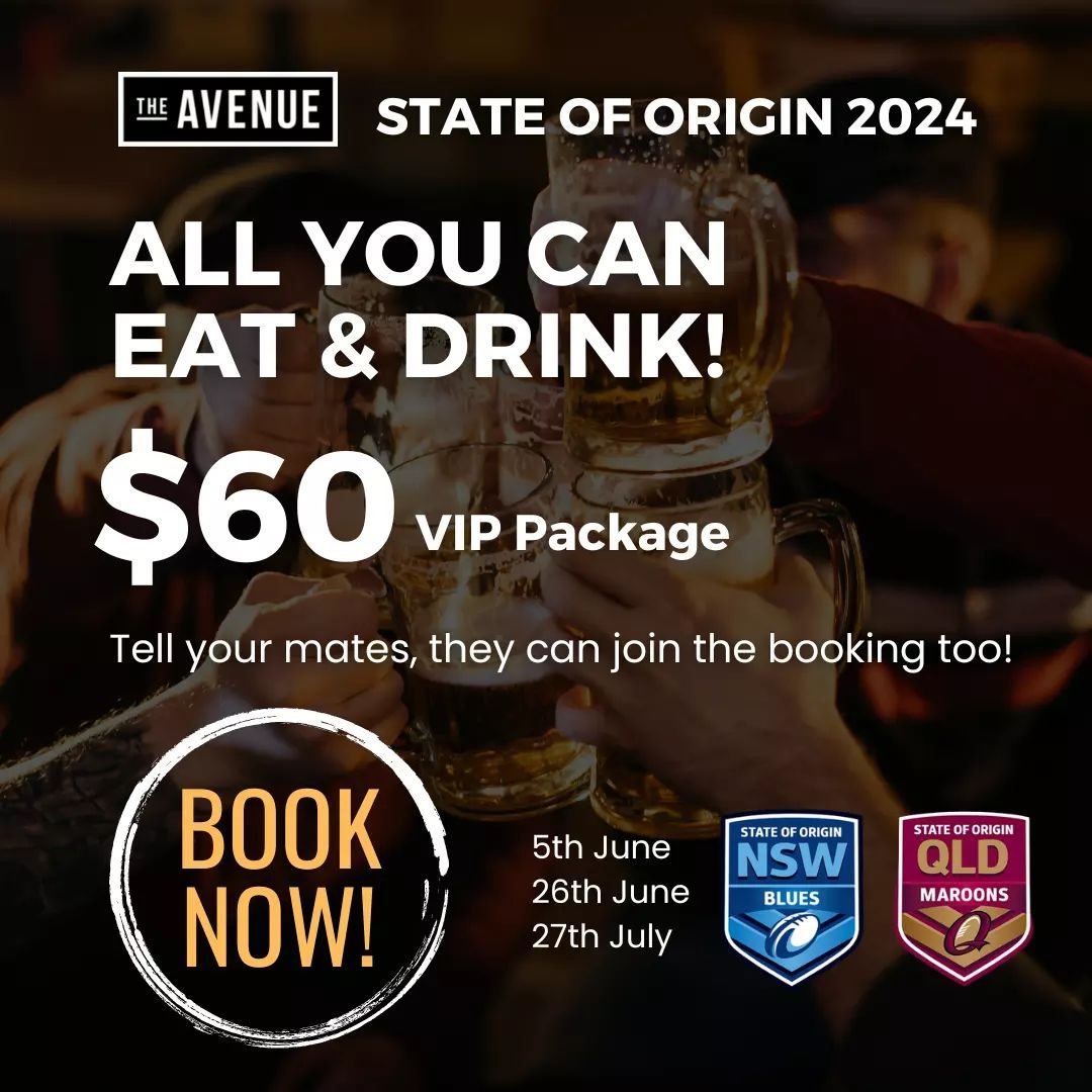 Hurry Up!! What are you waiting for?👀😉 

Secure your spot for the event with our $60 VIP packages: indulge in our VIP option, featuring all you can eat (selection of footy favourites) and drink (Great Northern - Tap Beer).

Head on to our website t