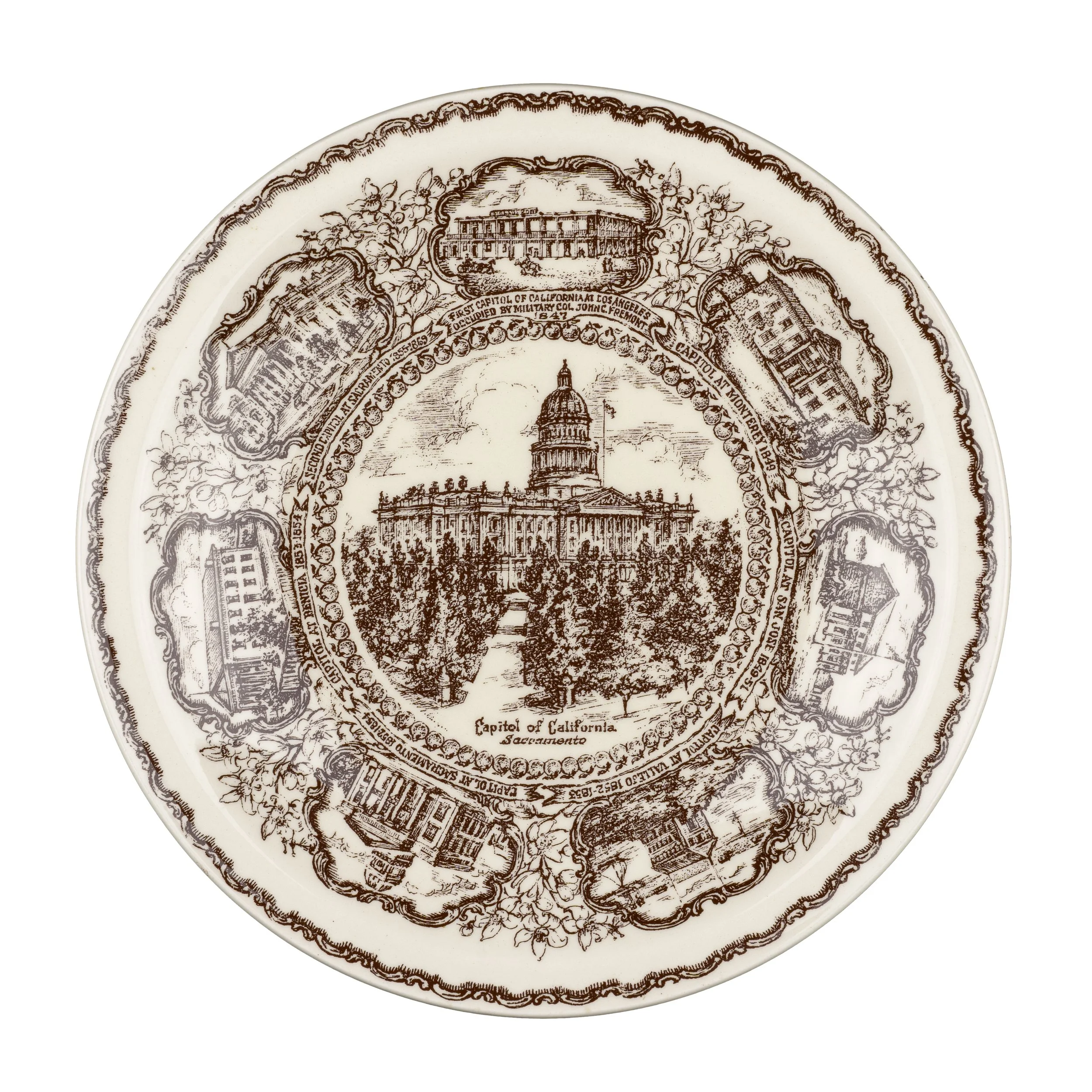 Commemorative California Capitals Plate - Vernon Kilns