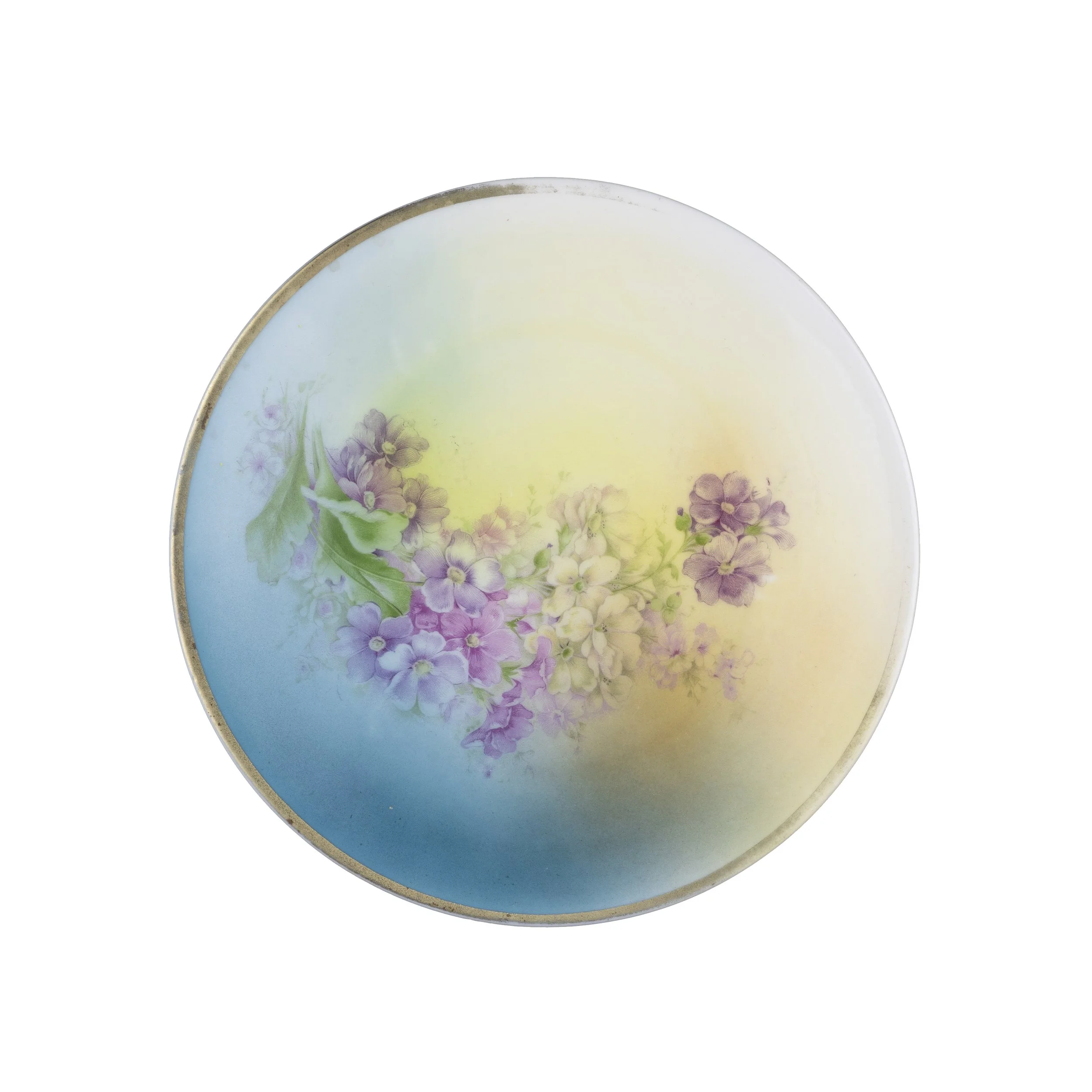 Vintage Bavarian Pink Flower Plate