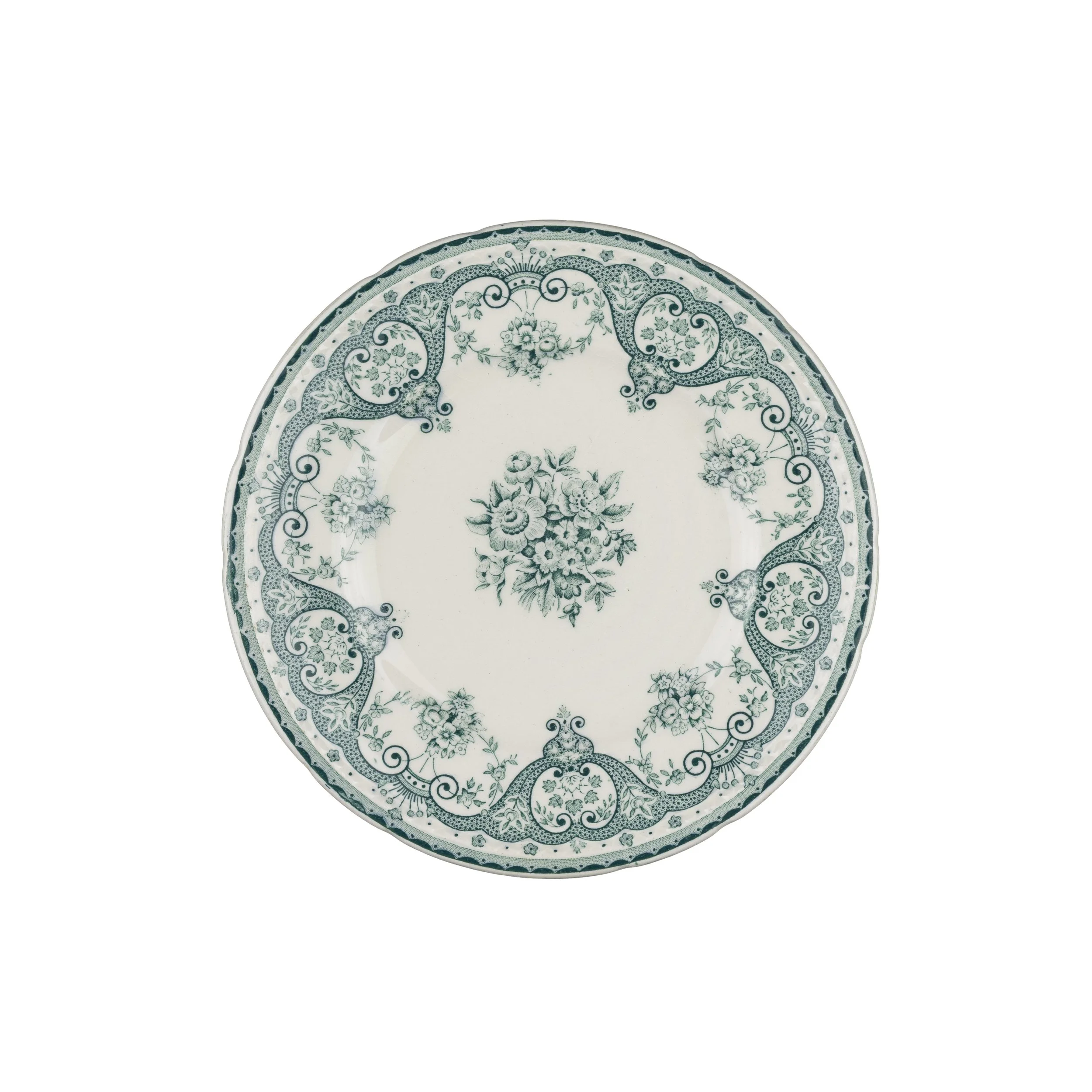 Kent Green Flower Plate - Swinnertons