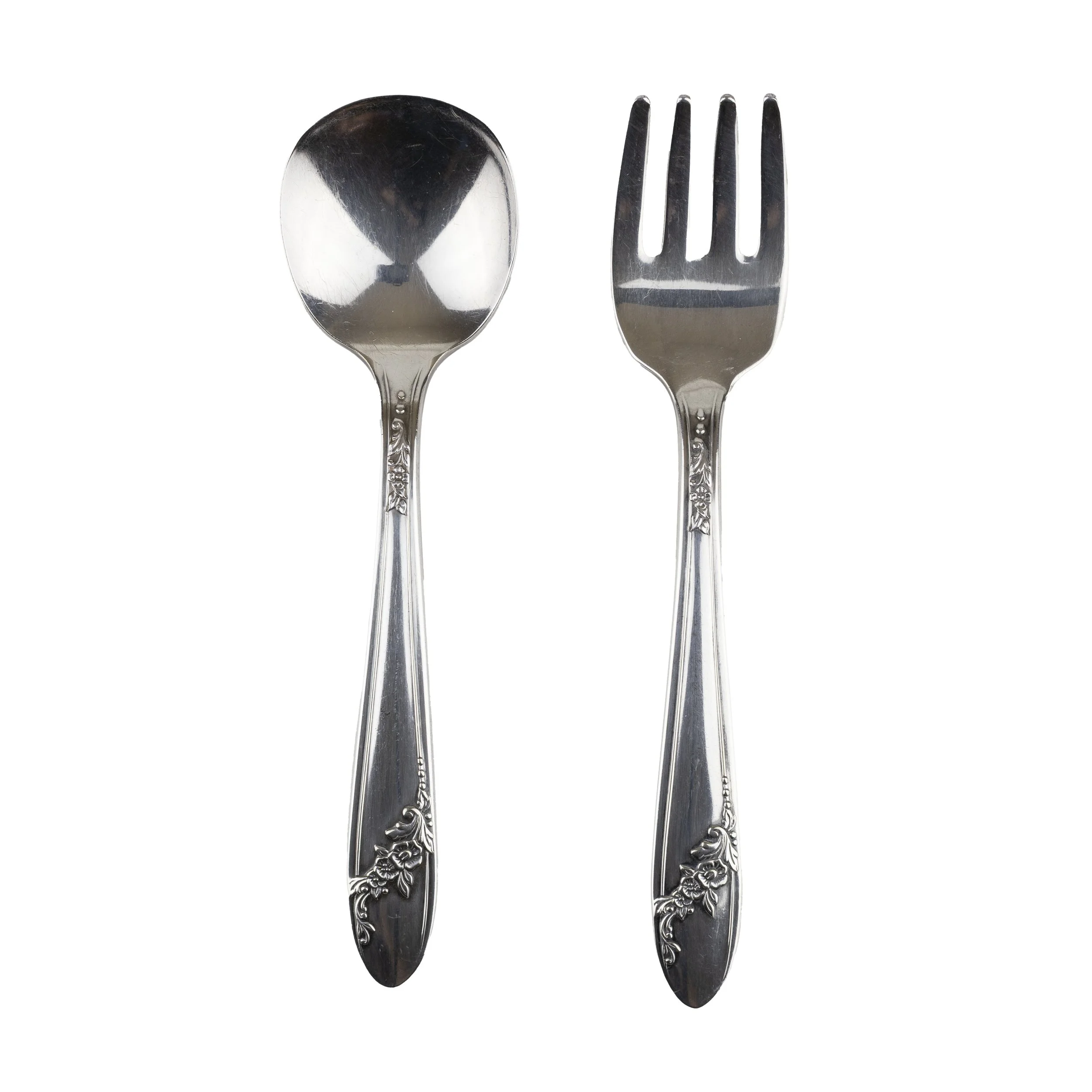 Oneida Community Queen Bess II Silverplate Two Piece Baby Dinnerware Set