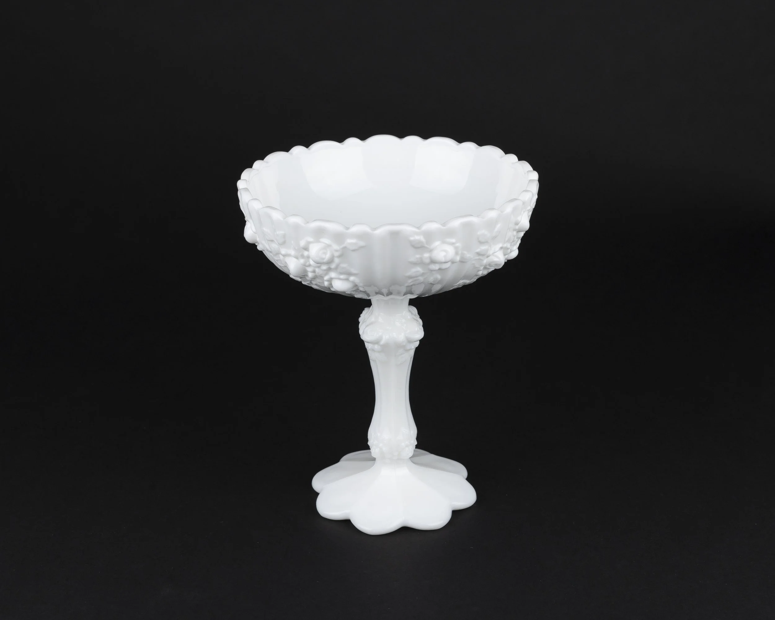 Fenton Milk Glass Flower Chalice