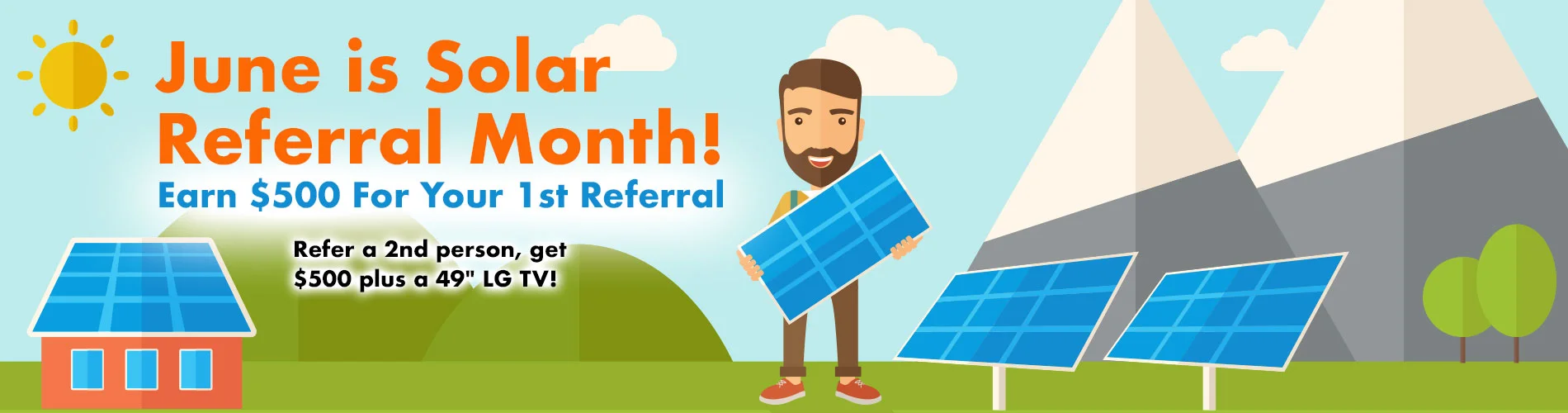June Solar Referral Month Campaign Banner
