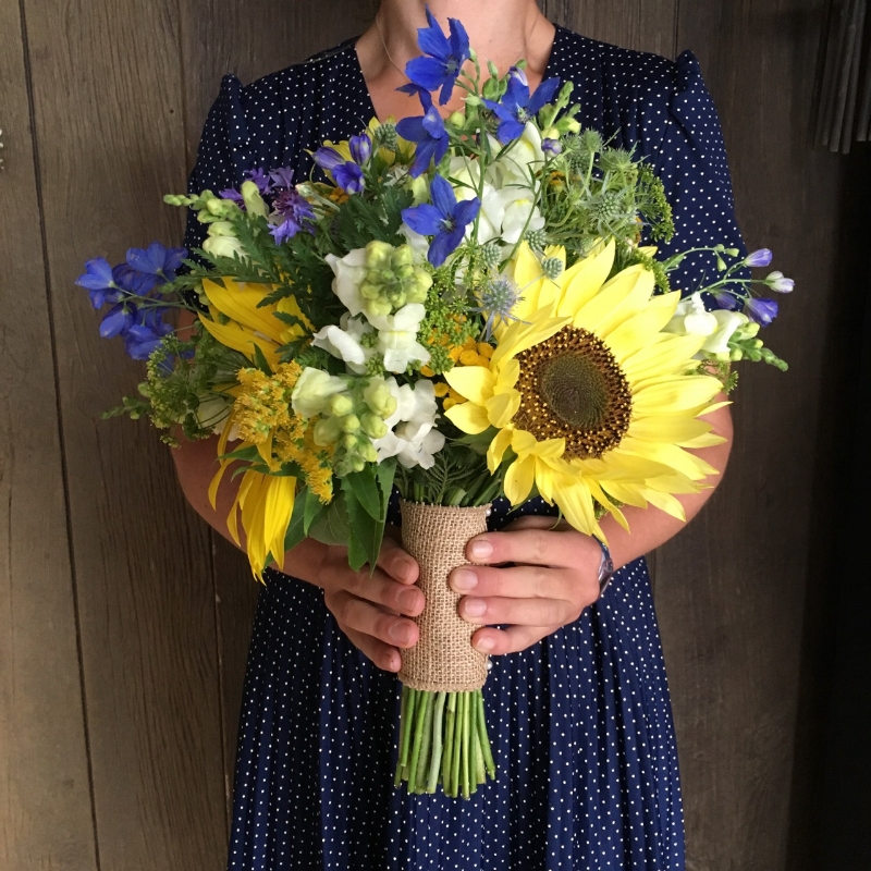 Sunflower bridal bouquet.