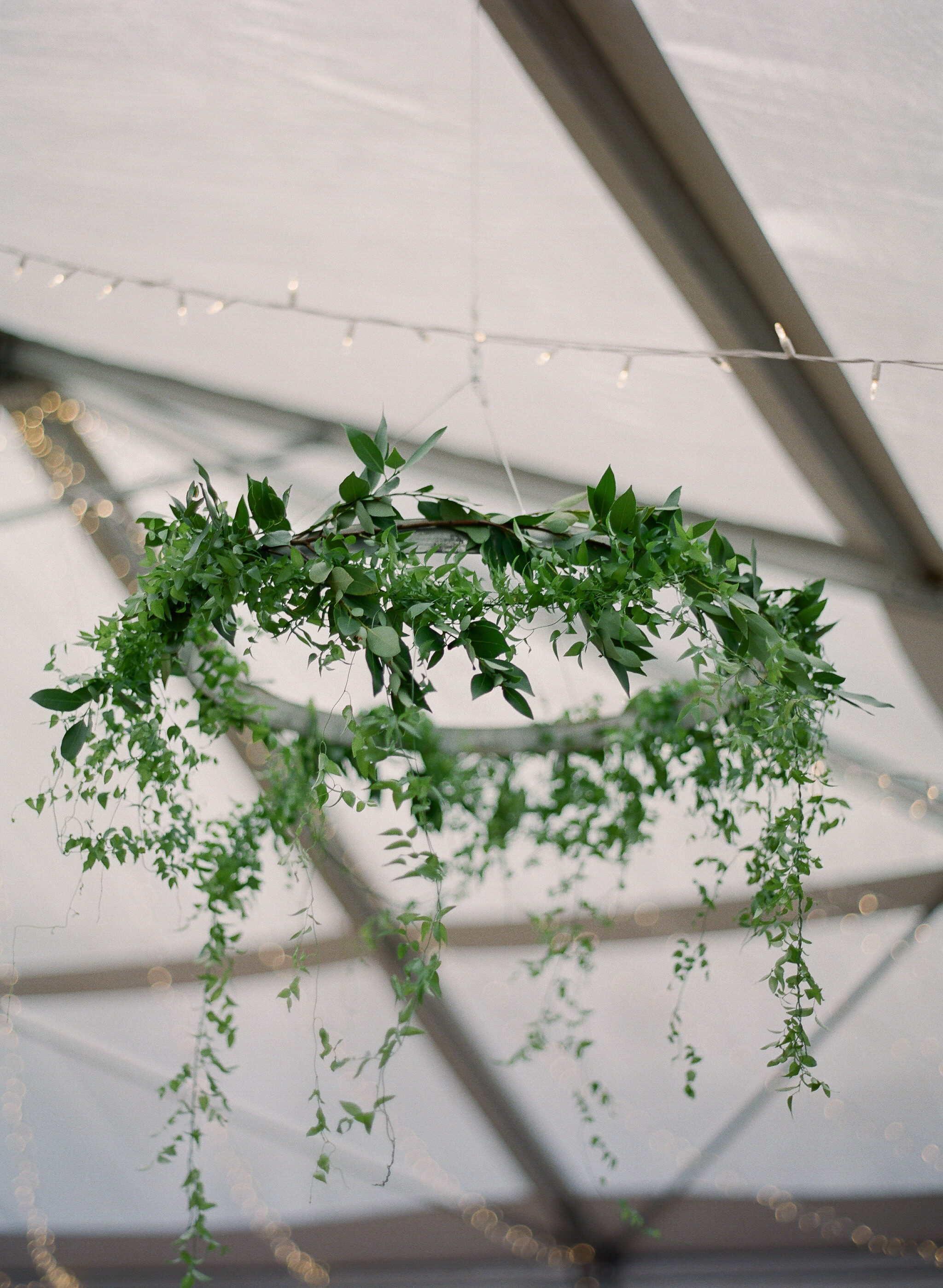 Garland Tent Floral Foliage Installation