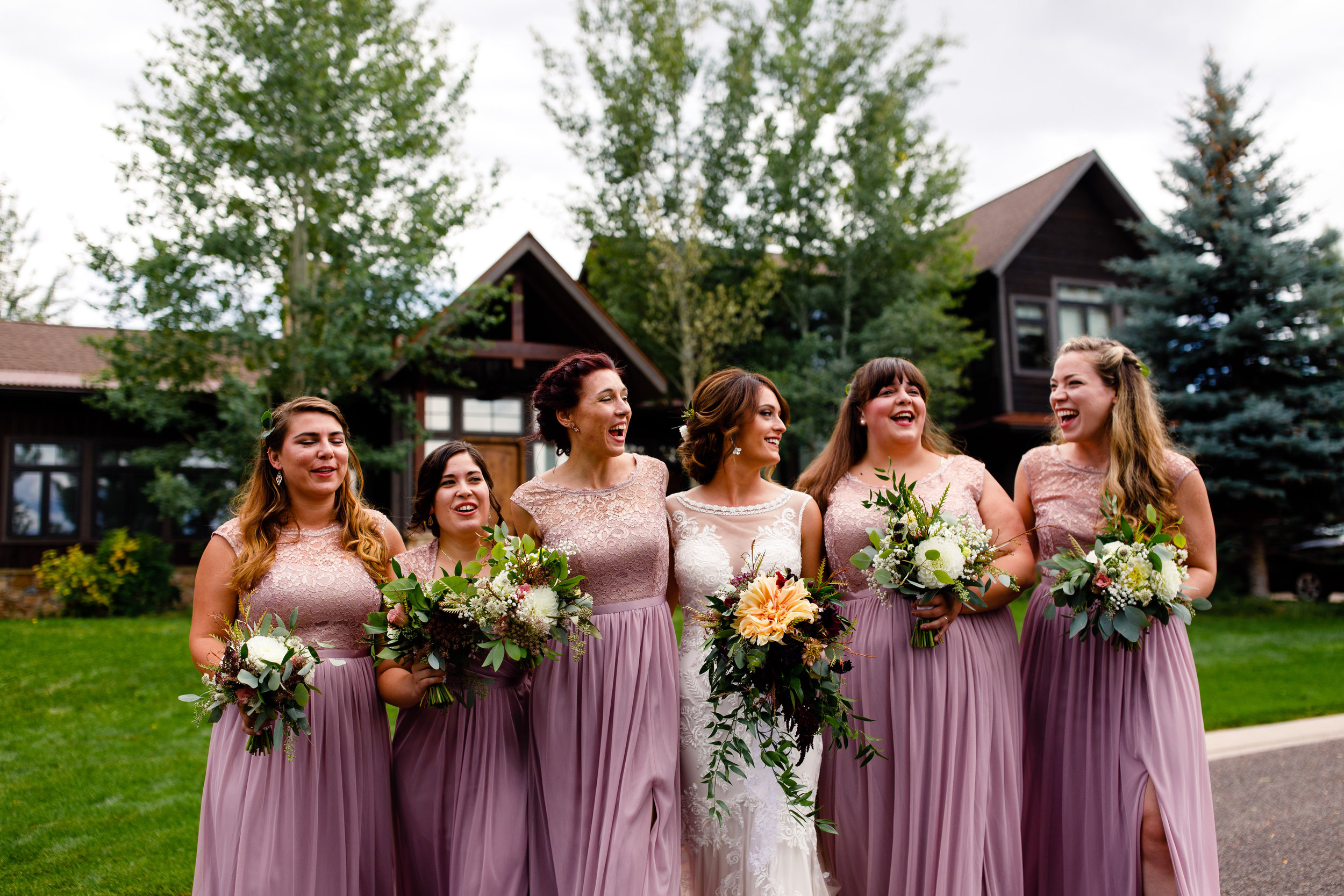 September Wedding Bridal Party Bouquets